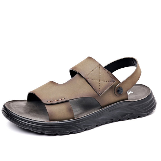Leather casual beach sandals
