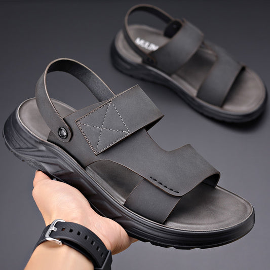Leather casual beach sandals