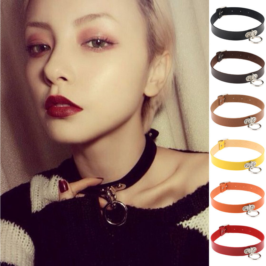 Leather Choker Necklace