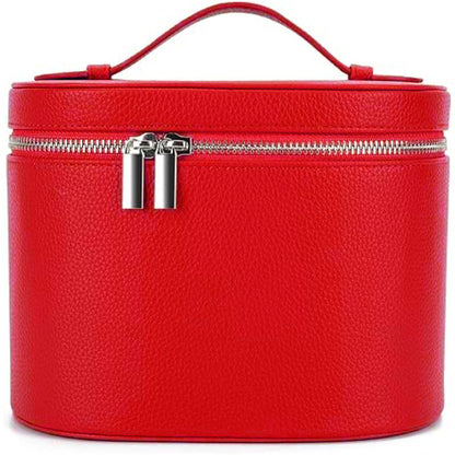 Leather cosmetic bag detachable and separable toiletry bag
