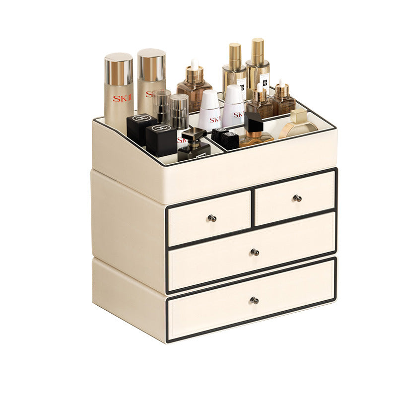 Leather Cosmetic Organizer Storage Box