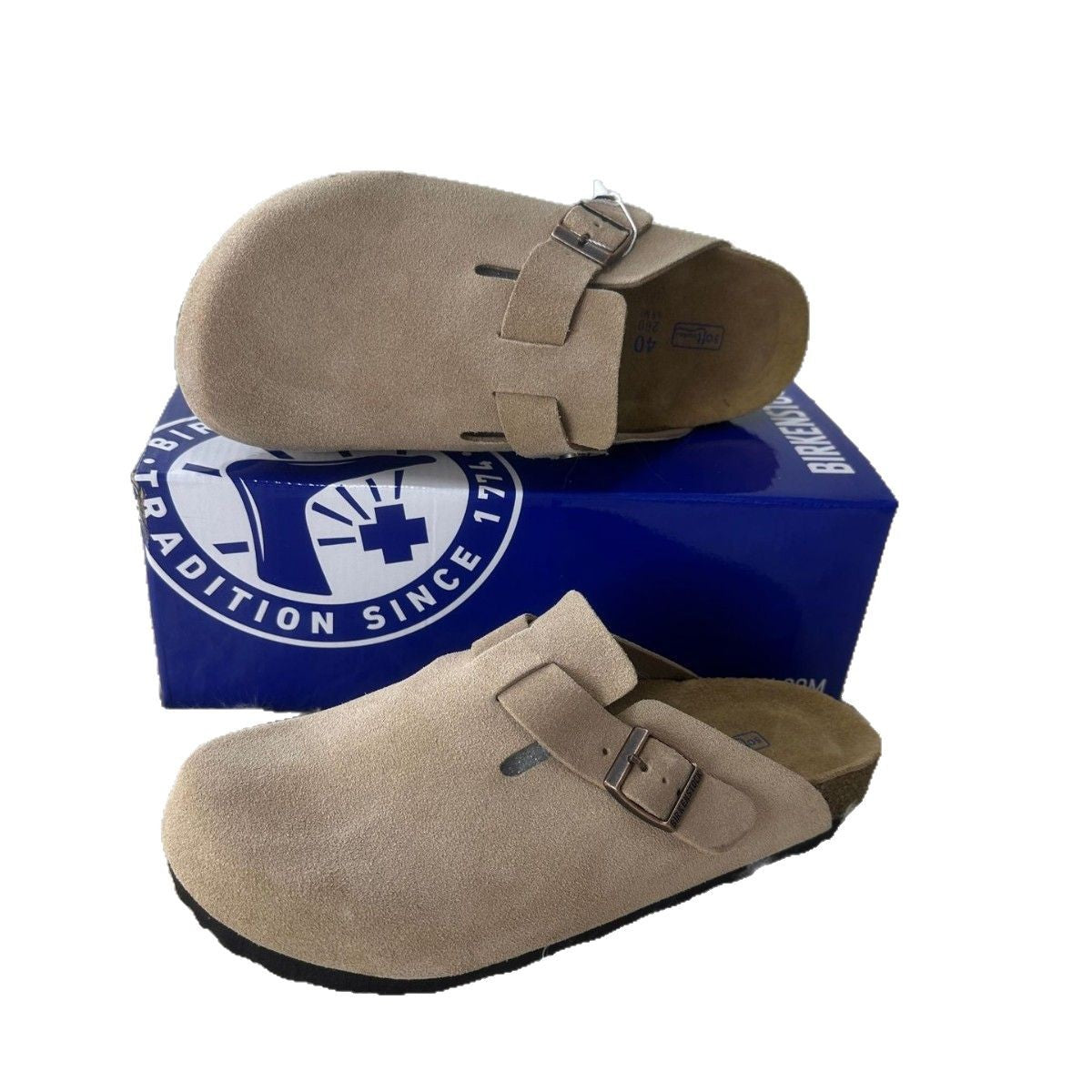 Leather-covered head-shaped slippers