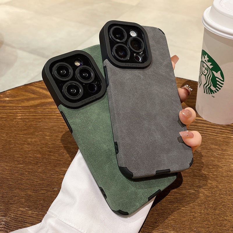 Leather-covered iPhone case