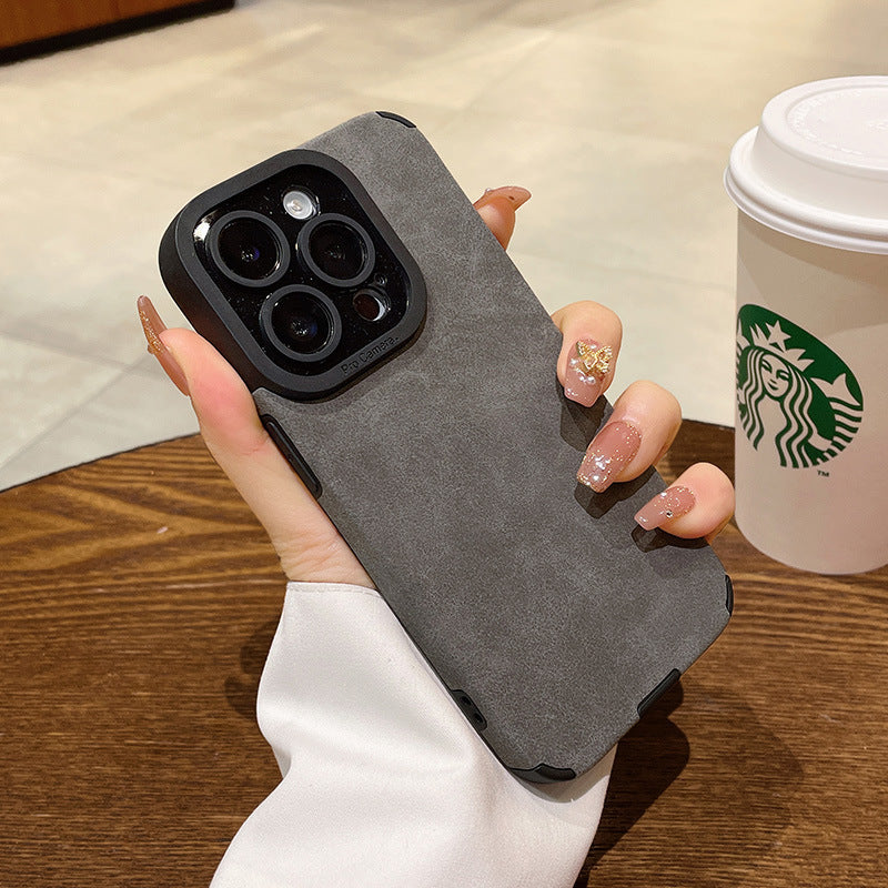 Leather-covered iPhone case