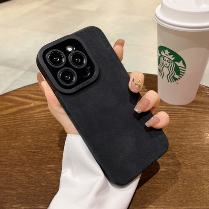 Leather-covered iPhone case