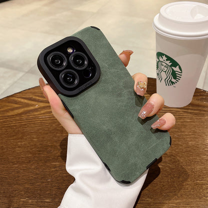 Leather-covered iPhone case