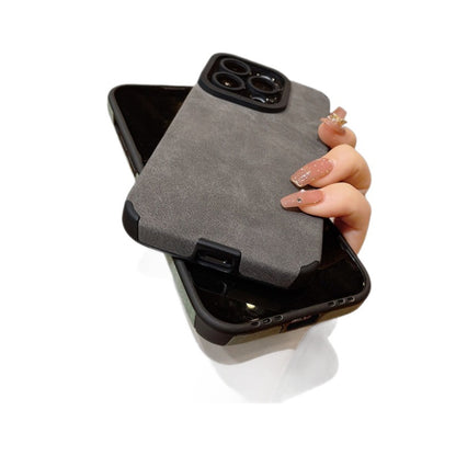 Leather-covered iPhone case