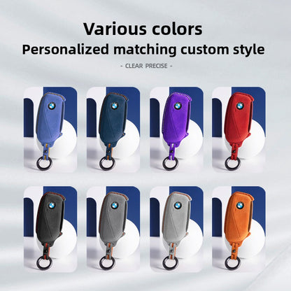 Leather-covered key ring buckle