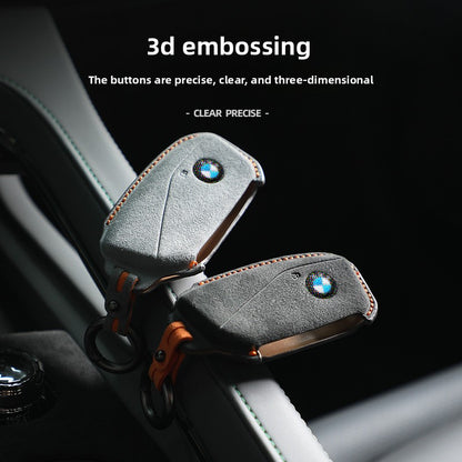 Leather-covered key ring buckle