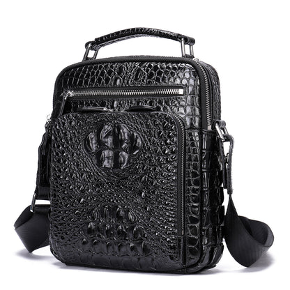 Leather Crocodile Pattern Business Briefcase