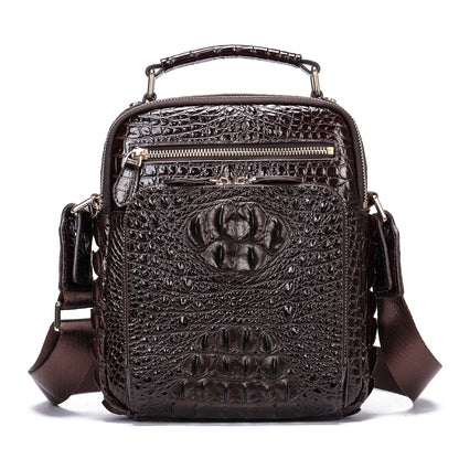 Leather Crocodile Pattern Business Briefcase