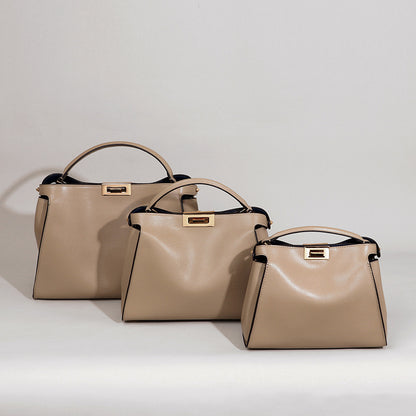 Leather crossbody handbag