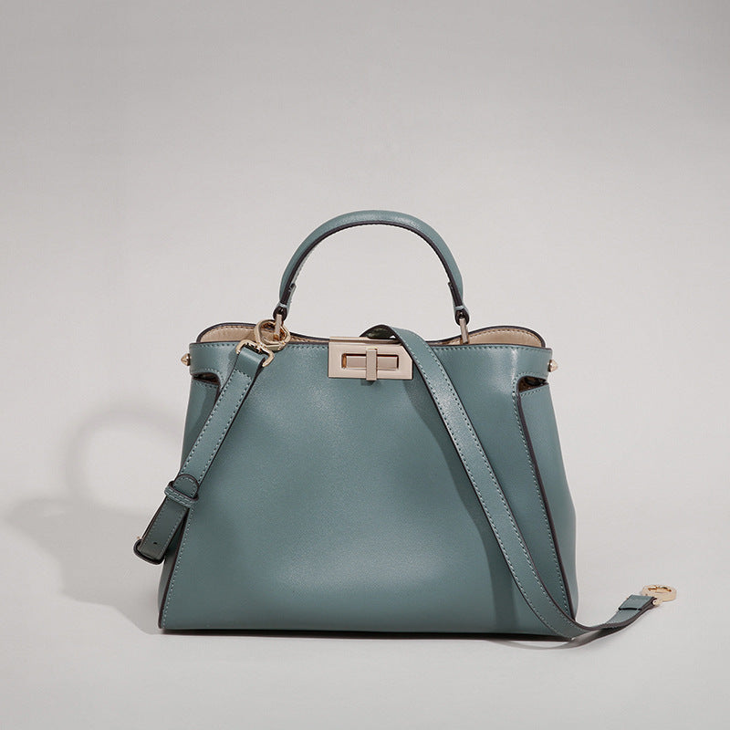 Leather crossbody handbag