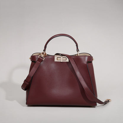 Leather crossbody handbag