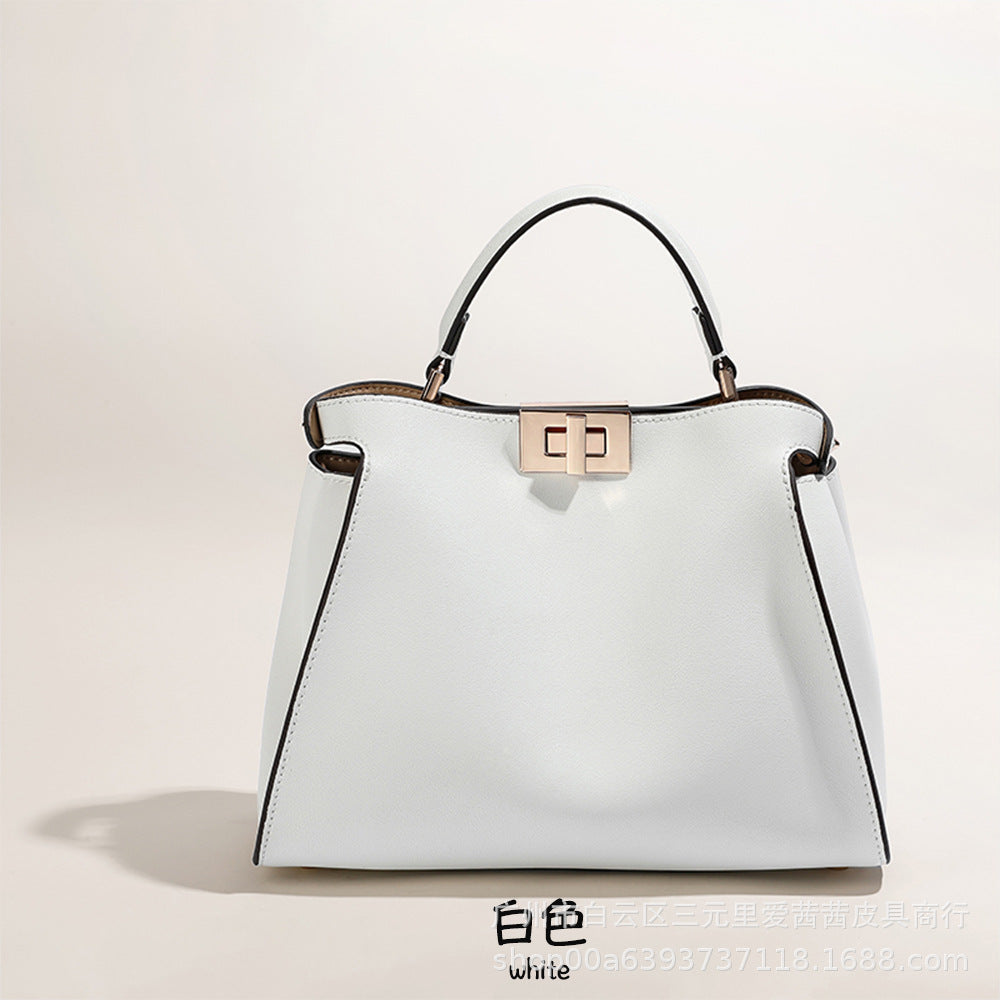 Leather crossbody handbag