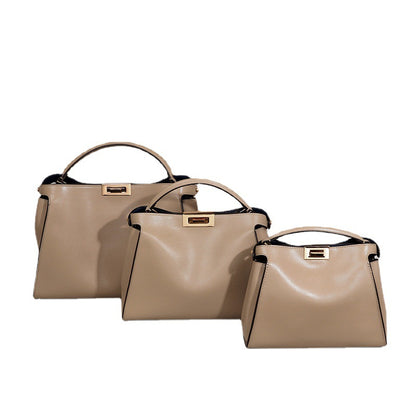 Leather crossbody handbag