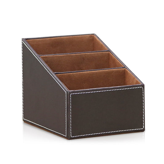 Leather Desktop Organizer Box