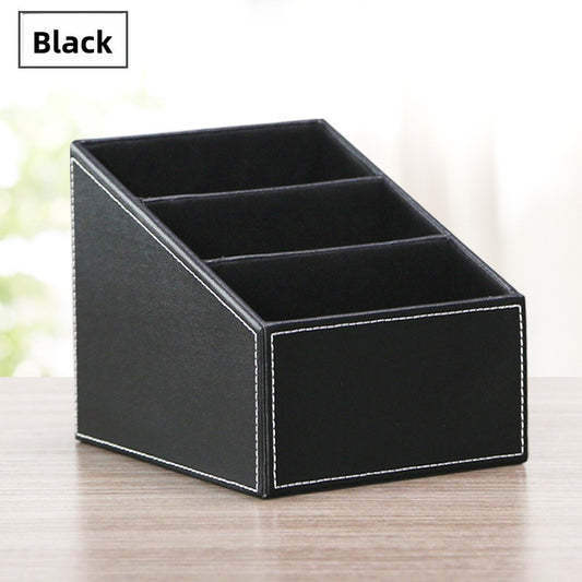 Leather Desktop Organizer Box