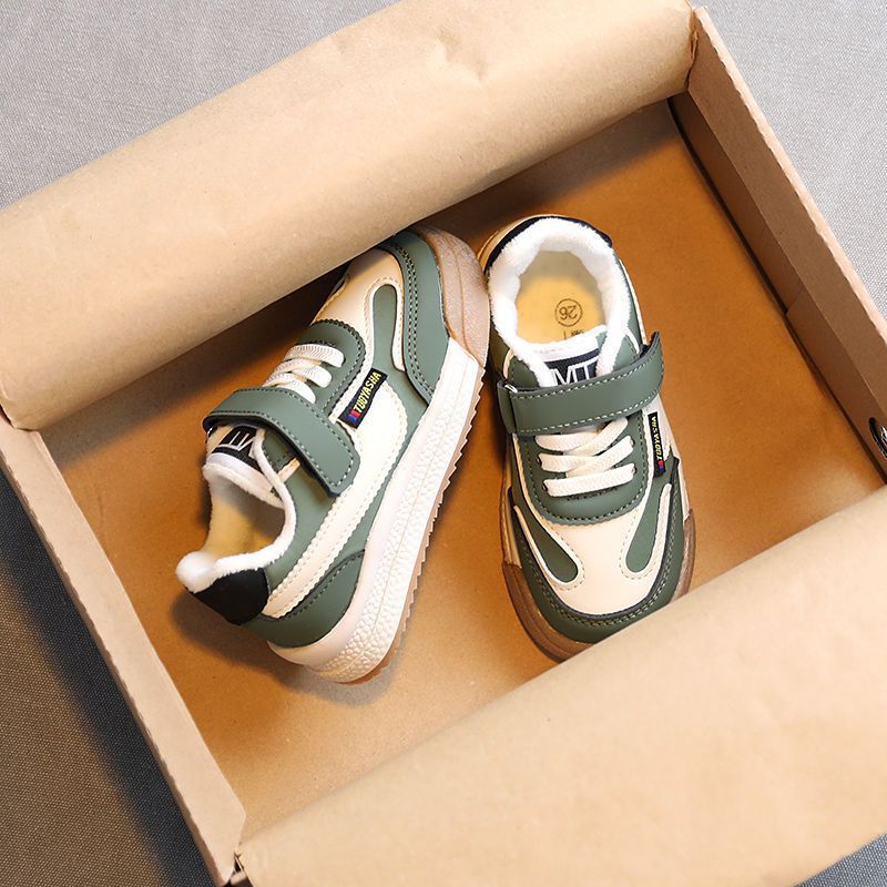Leather Dexun casual shoes for small and medium-sized boys