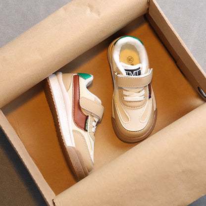 Leather Dexun casual shoes for small and medium-sized boys