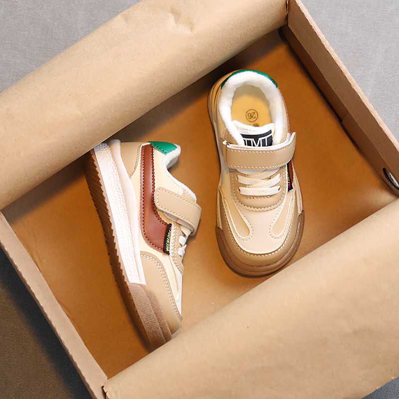 Leather Dexun casual shoes for small and medium-sized boys
