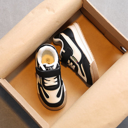 Leather Dexun casual shoes for small and medium-sized boys