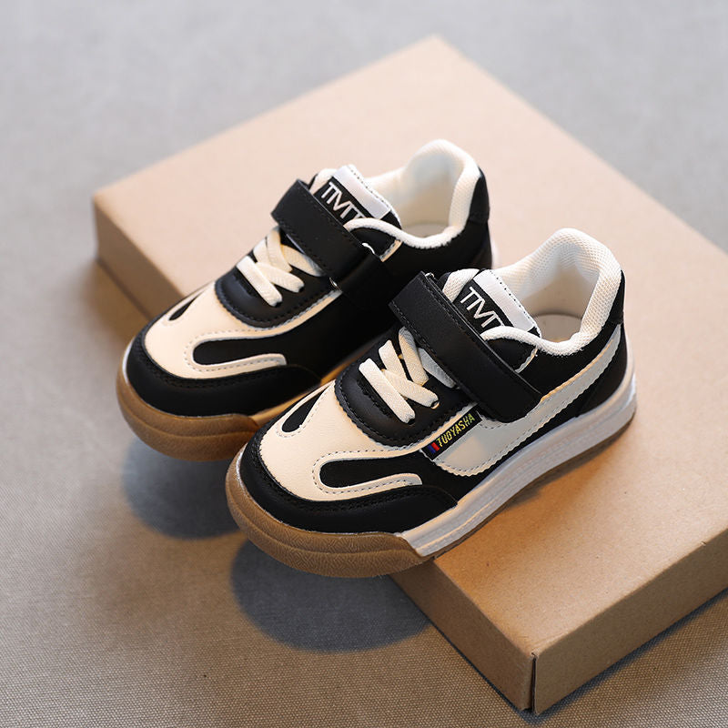 Leather Dexun casual shoes for small and medium-sized boys