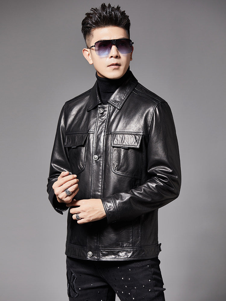 Leather Down Jacket