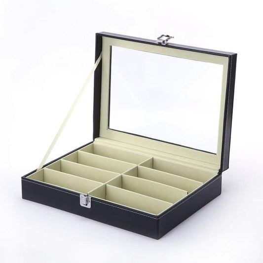 Leather eyeglass storage box