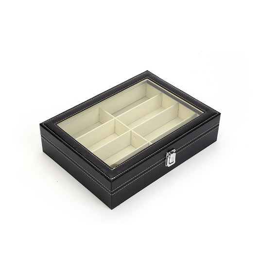 Leather eyeglass storage box