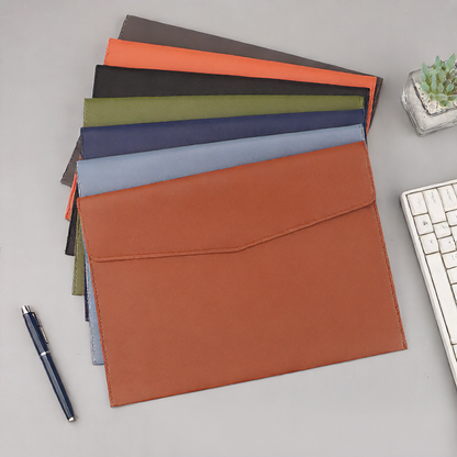 Leather file storage bag