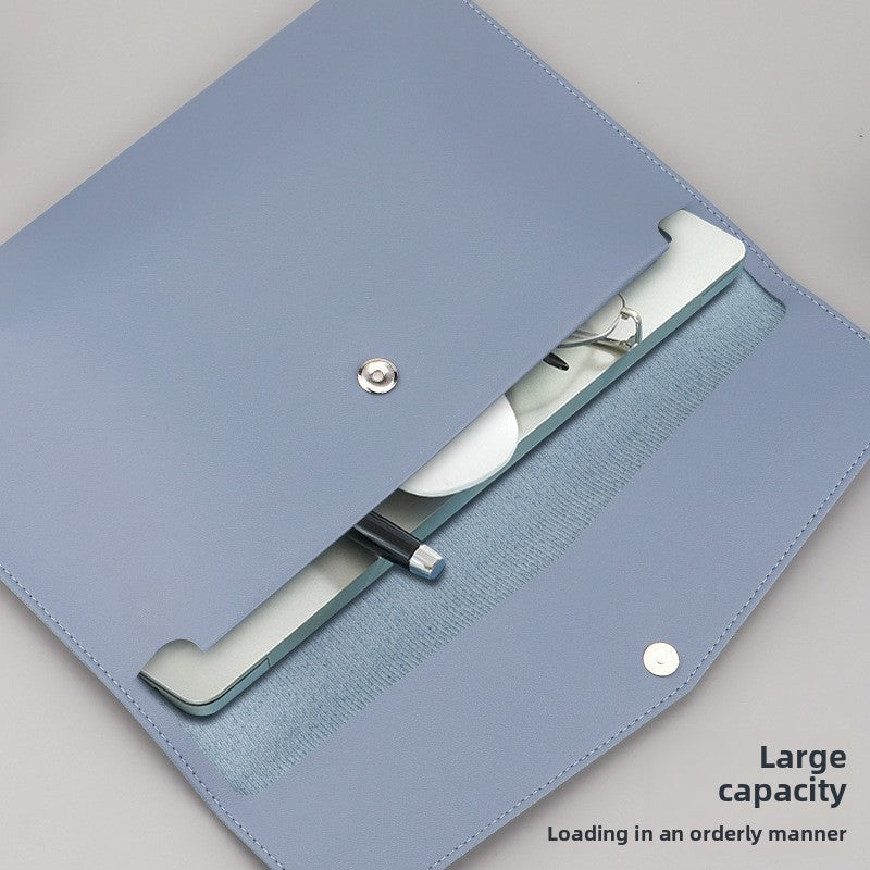 Leather file storage bag