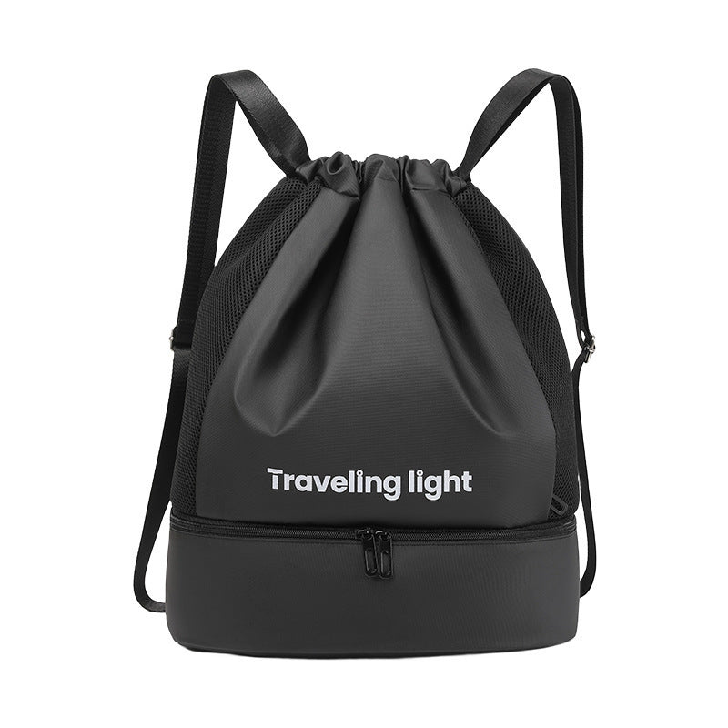 Leather film clipped fitness backpack