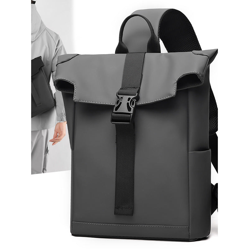 Leather Film Crossbody Bag for Men
