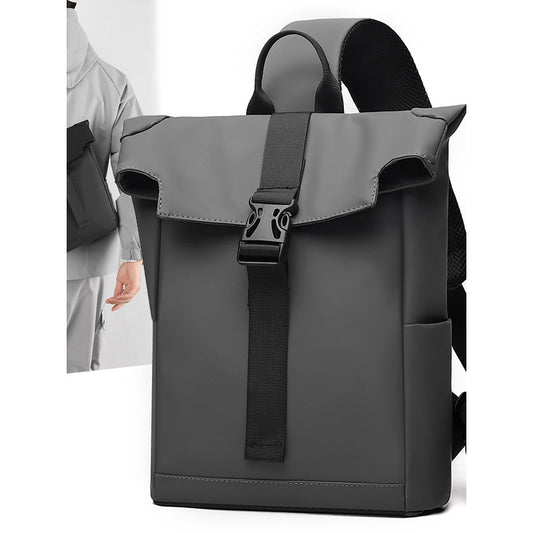 Leather Film Crossbody Bag for Men