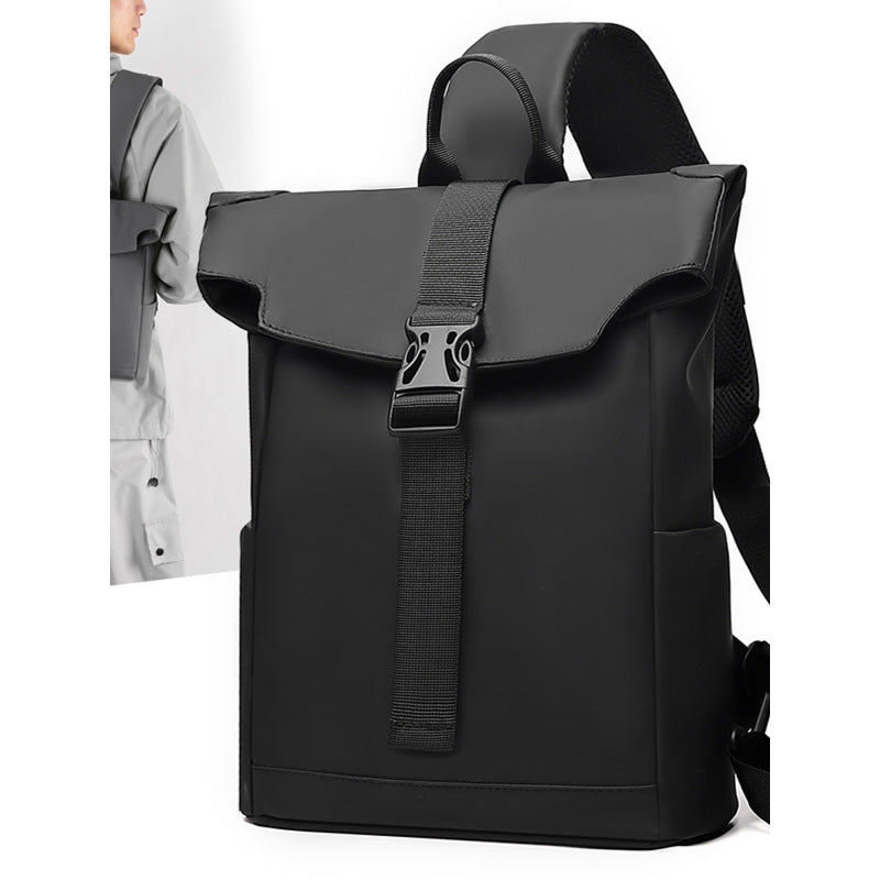 Leather Film Crossbody Bag for Men
