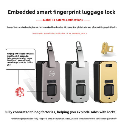 Leather Fingerprint Unlock Clutch Bag
