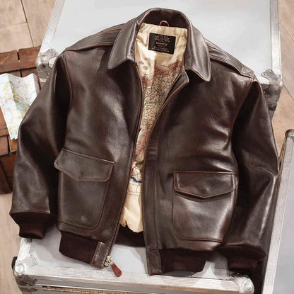 Leather Fur Collar Jacket