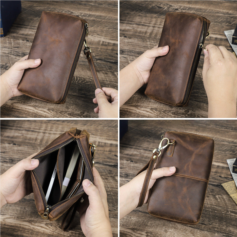 leather hand bag