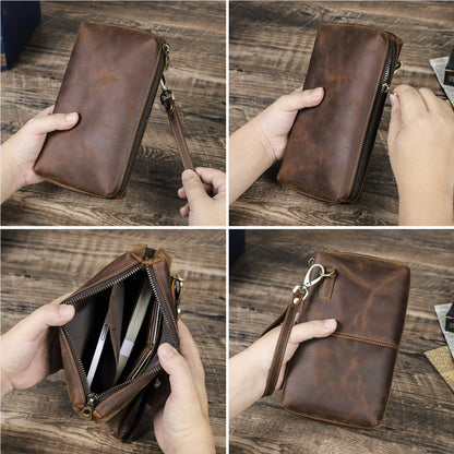 leather hand bag