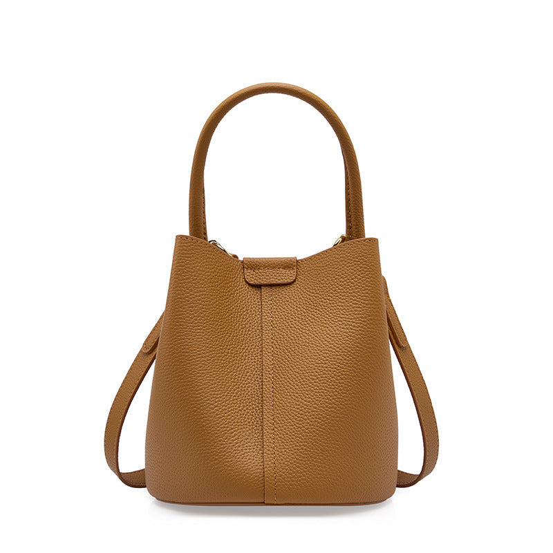 Leather Handbag Bucket Bag