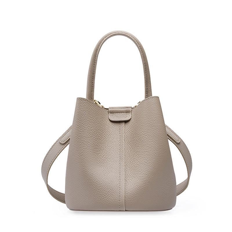 Leather Handbag Bucket Bag