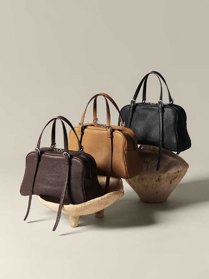 Leather handbag for men