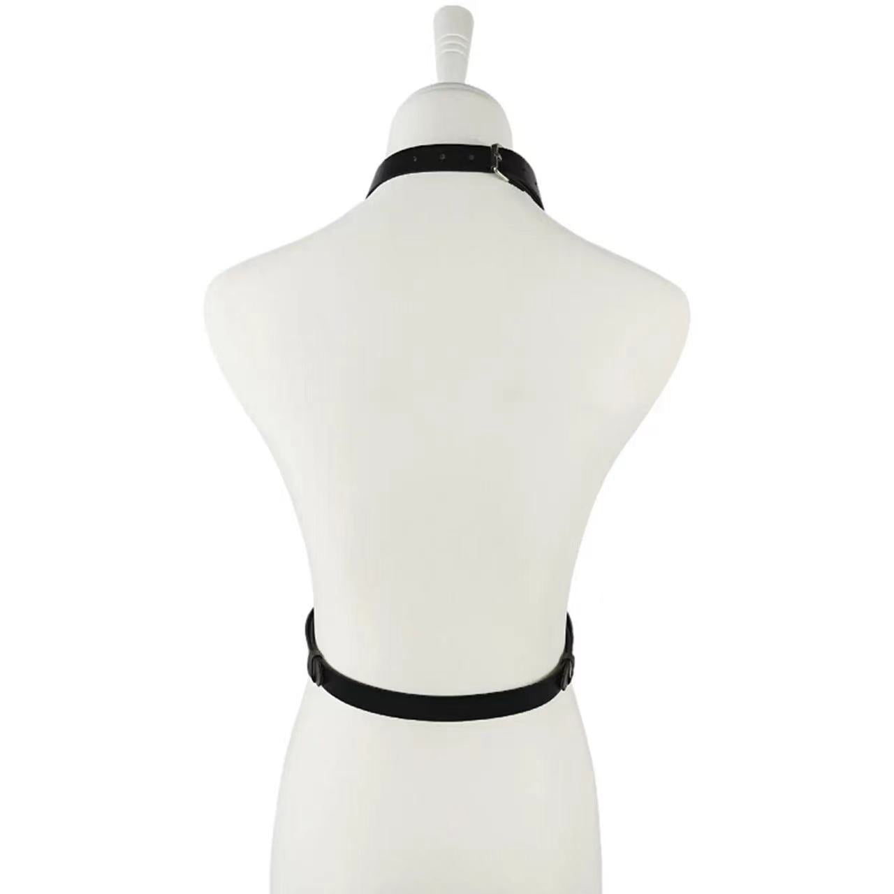Leather handcuffs collar