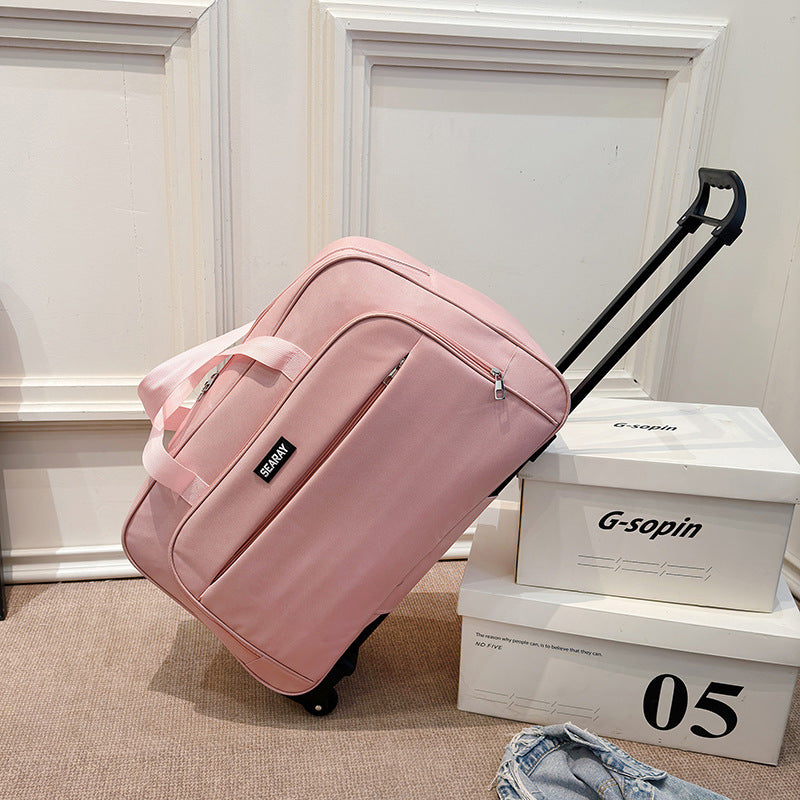 Leather handle bag for travel, travel handbag for hiking