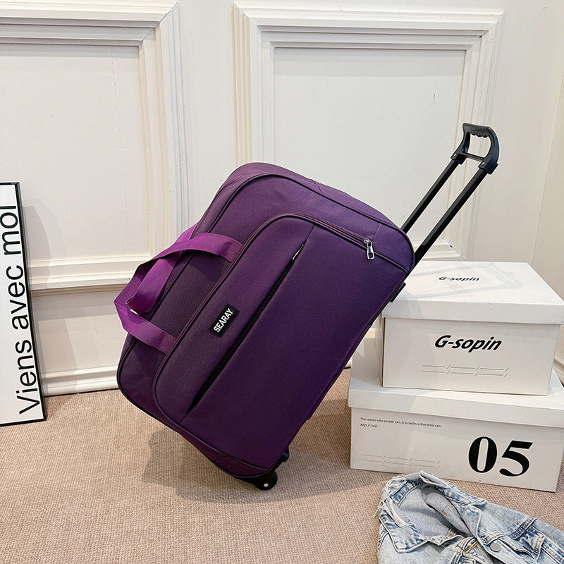 Leather handle bag for travel, travel handbag for hiking