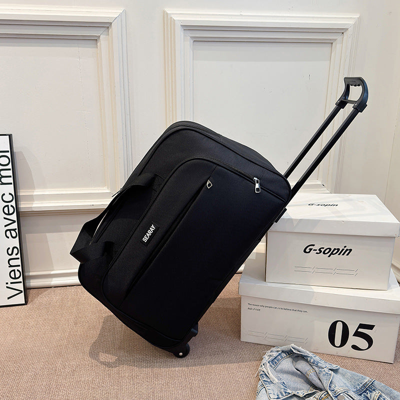 Leather handle bag for travel, travel handbag for hiking