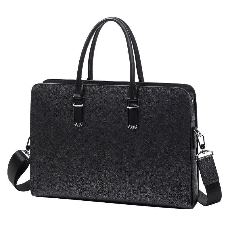 Leather large-capacity briefcase