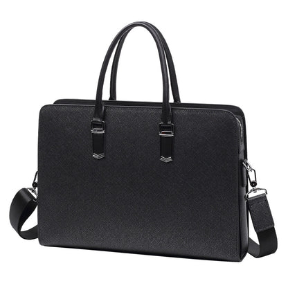 Leather large-capacity briefcase