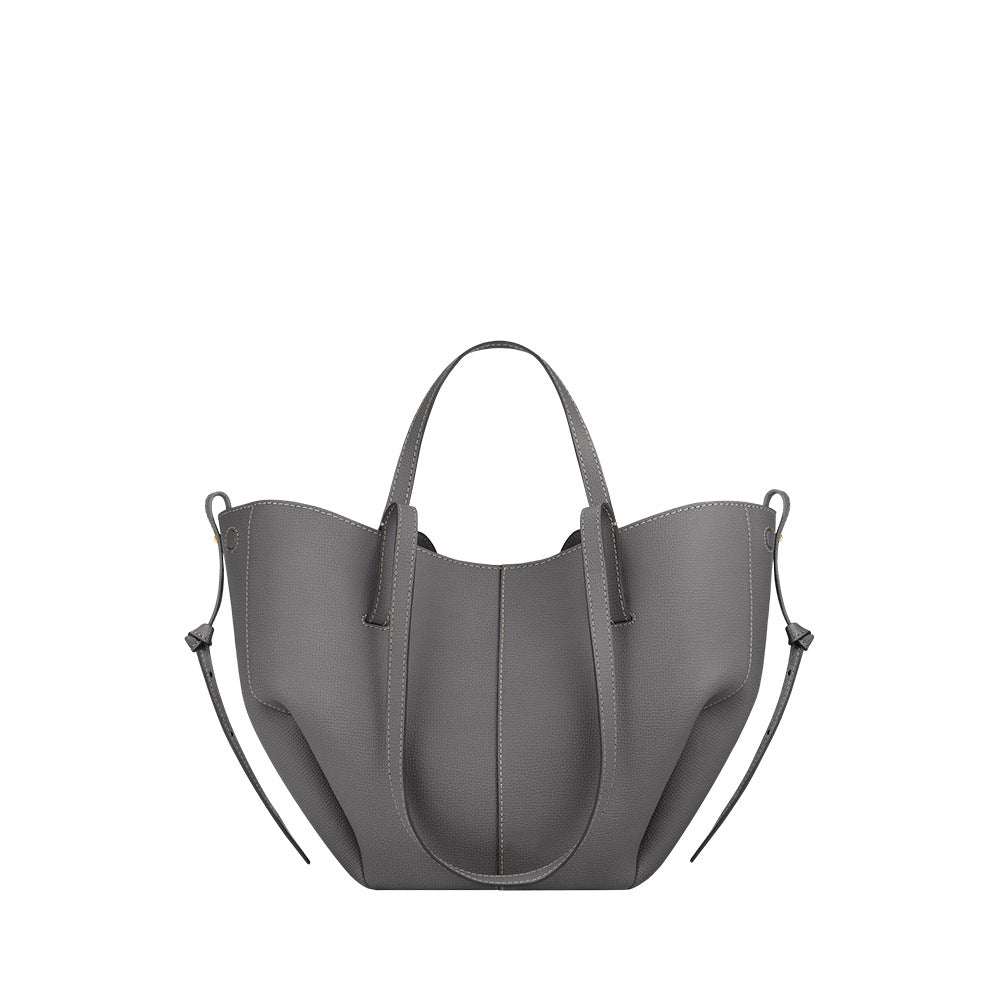 Leather large-capacity tote bag